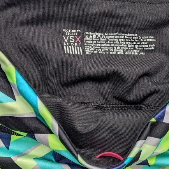 Victoria's Secret VSX Sport Women Blue Active graphic yoga Pants XS @M2 - Picture 8 of 10
